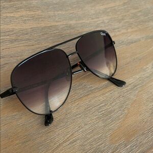 Quay Australia Gradient Black Aviator Sunglasses